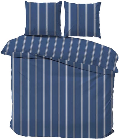 iSleep Dekbedovertrek Dian - Eenpersoons - 140x200/220 cm - Blauw