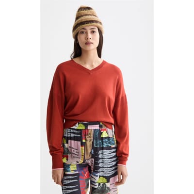 Scotch & Soda V-neck Relaxed Pullover Ketchup Taglia: L | Maglioni a maglia Outlet | Donna