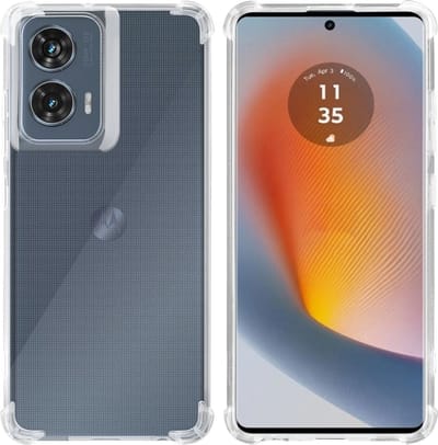 Cadorabo Hoesje geschikt voor Motorola Moto Edge 50 Fusion in VOLLEDIG TRANSPARANT - Beschermhoes gemaakt van flexibel TPU Silicone Case Cover