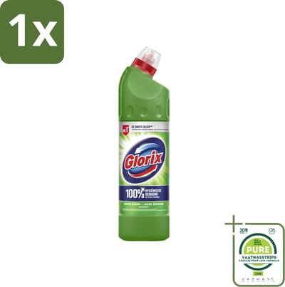 1 x Glorix - Bleek - Dennen - Bescherming tegen Kalkaanslag - 750 ml - Toilet Reinigen - Kalkaanslag Voorkomen - Hygiëne - Frisse Geur - Vuil Verwijderen