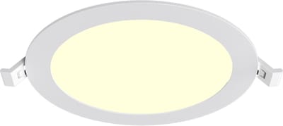 LED Downlight Inbouwspot Dimbaar - Kingtron Thin - 12W 1120lm 120° Bundelhoek - Warm Wit 3000K - IP40 - Rond - Wit - Ø170mm Buitenmaat - Ø150mm Zaagmaat