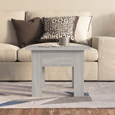 vidaXL - Salontafel - 55x55x42 - cm - bewerkt - hout - grijs - sonoma - eikenkleurig
