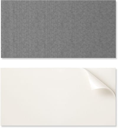 Zelfklevend decoratief vinylpaneel met print, 100x50 cm, geometrisch lijnpatroon.
