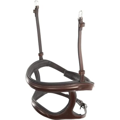 Dubbele leren paardenneusriem BR Equitation