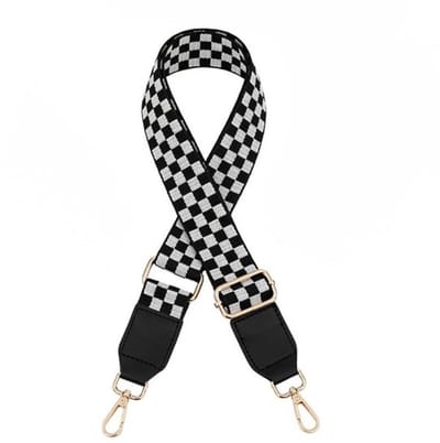 Schouderriem Verstelbaar - Tassenriem 3,8 cm Breed - Polyester en Leer - Lengte 80-130 cm - Gouden Gesp - Duurzaam en Comfortabel - Tasriem