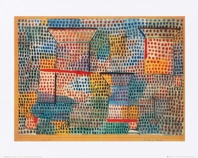 Kunstdruk Paul Klee - Kreuze und Säulen 50x40cm