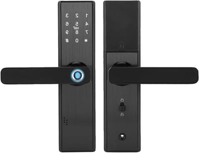 Vingerafdruk Smart Lock, WiFi Elektronisch Deurslot, Touchscreen Smart Anti-Diefstal Deurslot, Vingerafdruk Toetsenbord Kaart met Wachtwoord | IC-kaart | Tuya Smart Deurslot met Mechanische Sleutel