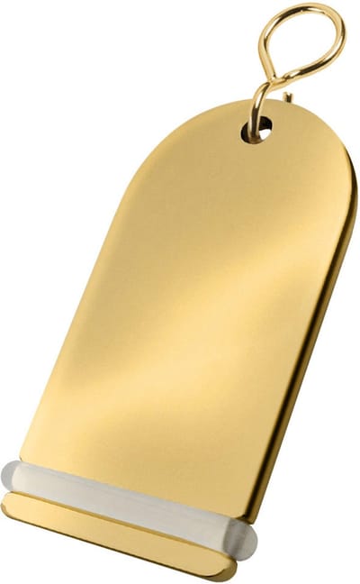 CombiCraft blanco messing hotel sleutelhanger Pigalle 85x45mm - per 2 stuks