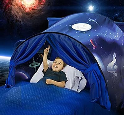 Strandtent - Fantasie Leuke Opvouwbare Slaaptent - Pop-up Buiten Binnen Fantasie Tweepersoonsbed - Voor Jongens en Meisjes - Kindertent Speelhuis - Kerst Verjaardagscadeau (Ruimte)