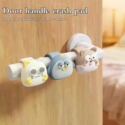Oneay Anti Botsings Deurgreep Pads – Cartoon Deur Stopper Beschermers voor Deur en Raamgrepen – Set van 3