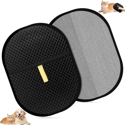 Hernieuwbare Antistatische Verwijderhandschoenen voor Dierenhaar - Dubbelzijdige Handschoenen voor Honden en Katten, Ideaal voor Meubels en Vloerkleden, Set van 2