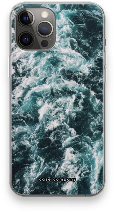 Case Company® - Hoesje geschikt voor iPhone 12 Pro Max hoesje - Zee golf - Soft Cover Telefoonhoesje - Bescherming aan alle Kanten en Schermrand
