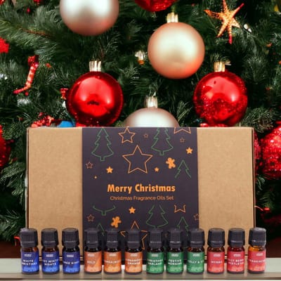 Holy Scents of Christmas - geur olie set - kerstolie - kerstgeuren - 12x 5ml