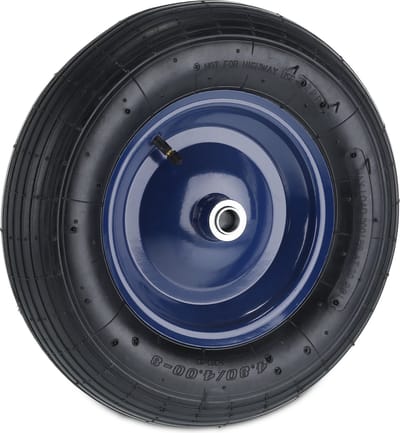 kruiwagenwiel - 4.80/4.00-8 - met luchtband - stalen velg - 39 cm - donkerblauw