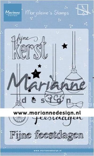 Stempel - Claer stamp - Marianne Design - Marjoleine's kerstballen