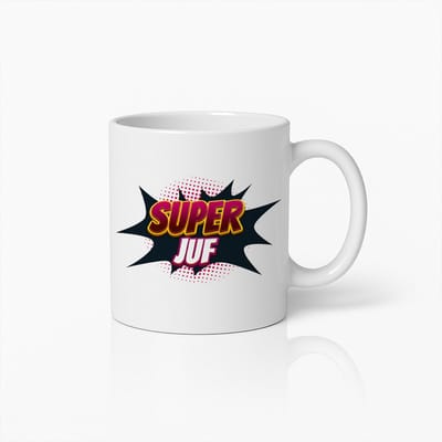 Super Juf Mok 330ml – Leuke Koffiebeker voor Leraressen – Perfect Bedankcadeau voor Juf, Mentor of Leraar