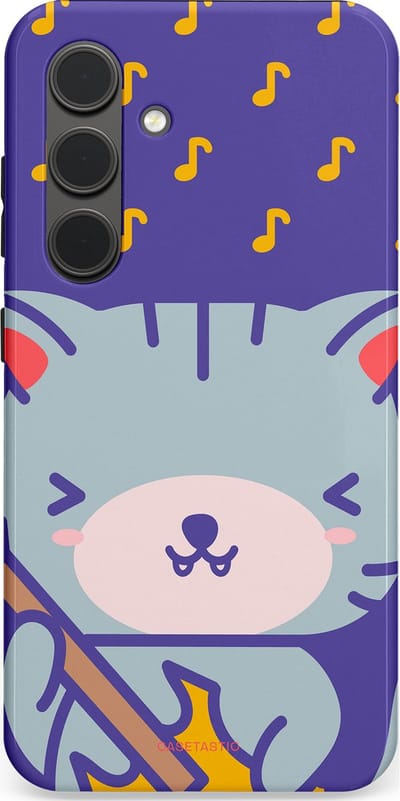 Casetastic Hoesje Geschikt voor Samsung S24 - Stijlvolle Beschermende Duo-layer Case - Katten beat