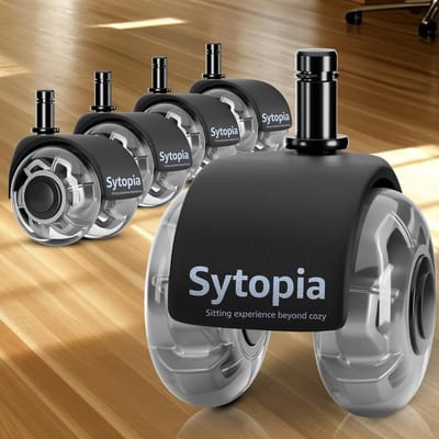 Vervangingswieltjes voor bureaustoel - 10x22 mm - 5 stuks - Stille rollers voor tapijt en hardhouten vloeren