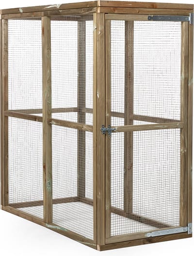 Wood Selections Volière Wim - Vogelkooi - vogelhuis voor buiten - papegaaienkooi - dierenverblijf - Vogelren - vogelverblijf