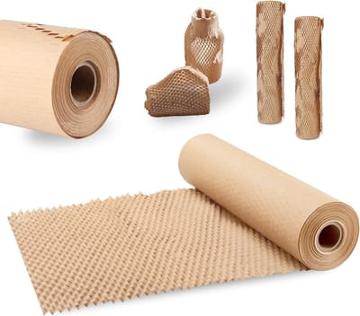 Biologisch afbreekbaar honingraat verpakkingsmateriaal van 30cm×30m, ideaal voor mobiele telefoons en kwetsbare geschenken, vervanging voor luchtkussens en milieuvriendelijke papieren