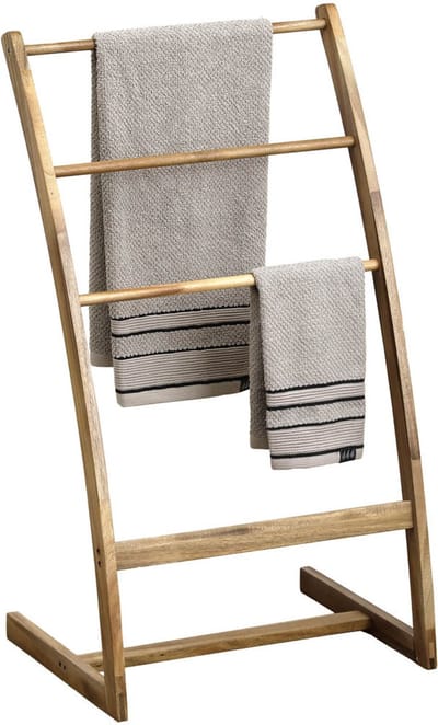 Tendance Handdoekenrek staand - acacia hout - 3 stangen - 81 x 45 x 34 cm