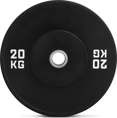 Gym Masters - halterschijf 20 kg - bumper plates - vloerbeschermend - PREMIUM - halterschijven - 1 stuk gewicht 20 kg - halter gewichten - halterschijven 50 mm - fitness gewichten - gewichten set - crossfit - bumper plates 50mm - bumperplate