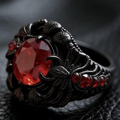 Zwart Vergulde Schorpioen Ring voor Mannen Vrouwen, Rode CZ Kristal Gotische Statement Ring, Punk Vintage Dier Vinger Sieraden, Biker Rock S 9 black