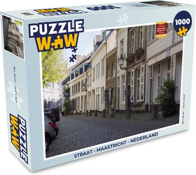 Puzzel Straat - Maastricht - Nederland - Legpuzzel - Puzzel 1000 stukjes volwassenen