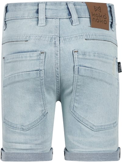 Koko Noko - Basic Collection - Biologische katoen - Short Jeans Lichtblauw - Maat 98