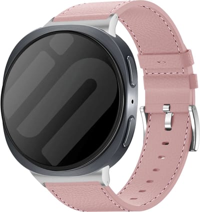 Strap-it Leren Bandje Roze – Stijlvol, Comfortabel & Duurzaam geschikt voor Samsung Galaxy Watch 9 (40/44mm) / Watch 8 (40/44mm) / 8 Classic (46mm)