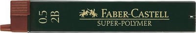 Faber-Castell potloodstiftjes - Super-Polymer - 0,5mm - 2B - 12 stuks - FC-120502