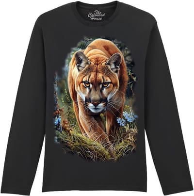 Poema Puma Approaching Mountain Lion The Coloured House Longsleeve T-shirt XXL