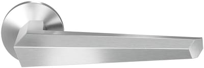 Deurkruk op rozet - RVS geborsteld - RVS - GPF - GPF3112.09.00 Rua Deurklink op ronde RVS, 50x8mm