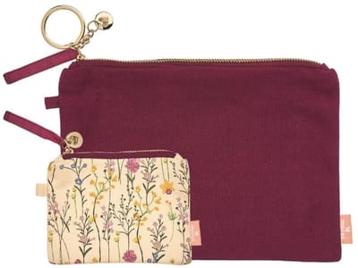 Moses Reisetuiset 22 X 15/12 X 9 Cm Katoen Bordeaux 2 Stuks