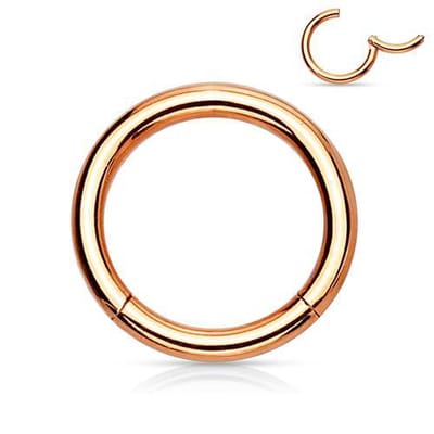 Piercing ring high quality - Chirurgisch staal 0.8x10 mm - rose goud - LMPiercings