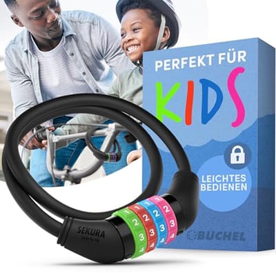 Kleurrijk Kinderfietsslot zonder Sleutel - Combinatiefietsslot voor Kinderfietsaccessoires