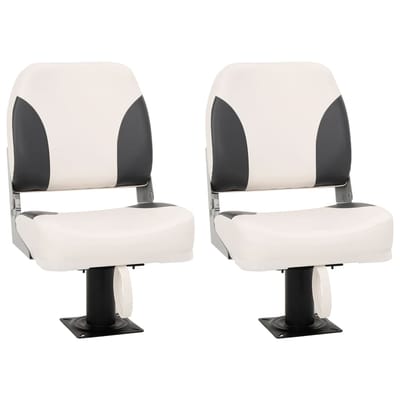 vidaXL - Bootstoel - 2 - set - inklapbaar - met - lage - rugleuning