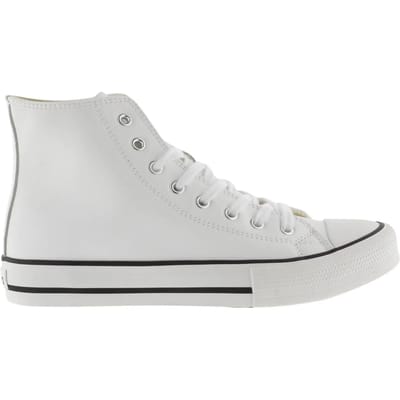 Hoge Sneakers Victoria TRIBU BOTÍN EFECTO PIEL BLANCO