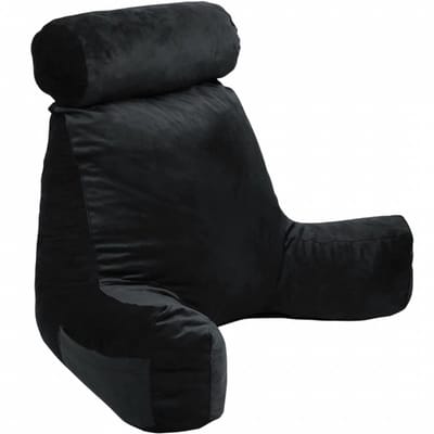 Bananair - Leeskussen voor in bed - Zitkussen - Fluweel - Zwart - 65 x 80 cm