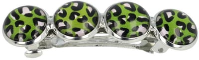Haarsoires Haarspeld Patentspeld 5cm - Cirkel – Panter Print – Groen - Haarspelden voor Dames - Haarklem - Haarclip - Haaraccessoires - Hair Clip - Decoratieve Haaraccessoire