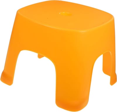 Lage Kruk - Opstapje Voetenbank - Verbeter Toiletgang - Antislip Onderkant - 20.5x19.5x16CM - Geel