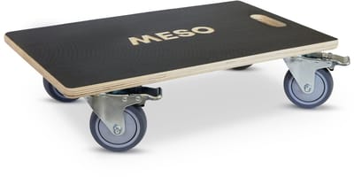 MESO Meubelroller 4x Geremd - TPR wiel - 575x350mm - Max 350kg - Streepvrij - Meubelhondje - Verhuistrolley - Transportdolly