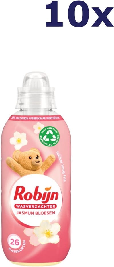 Robijn Wasverzachter Jasmijn Bloesem 650 ml 26 wasbeurten - Doos 10 flessen