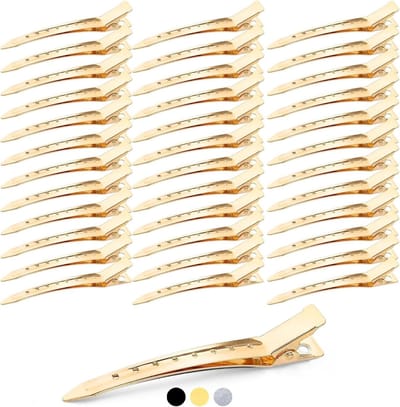 36 Stuks Gouden Duck Bill Haarclips - 9 cm Metalen Alligator Haarspelden voor Kapsalon en Haarstyling