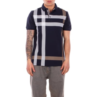 Barbour man polo mml1117 ny94 blaine polo midlayers blauw groen