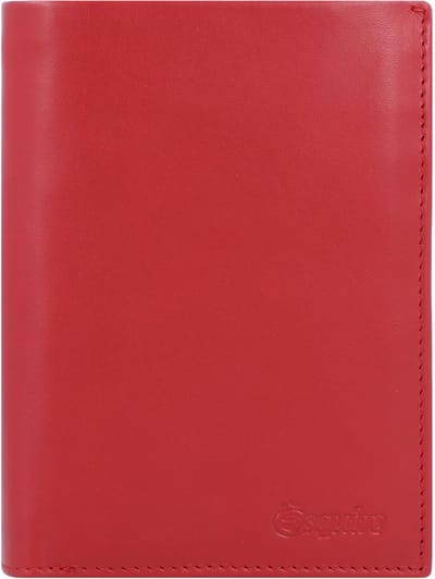 Esquire Leren Portemonnee New Silk Wallet High with Flap L Red Rood