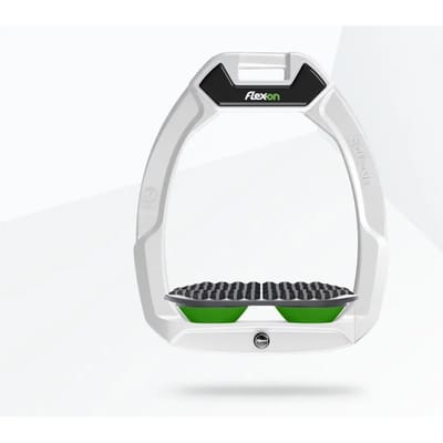Veiligheidsstijgbeugels Paardrijden Endurance Wit/Grijs/Groen Flex-On Safe-On