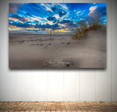 Foto op Canvas - Strand AlexF026 – Formaat 120 x 80cm - Wanddecoratie - Muurdecoratie woonkamer - Slaapkamer decoratie - Kamer accessoires - Schilderijen op canvas