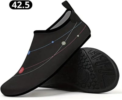 Bovista Waterschoenen Voor Kinderen & Volwassenen - Aqua Shoes - Aquaschoenen - Afzwemschoenen - Zwemles Schoenen - Zwart - Maat 42.5