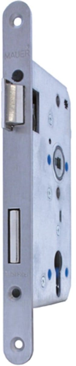 Mauer Binnendeurslot D+N Cilinder - 20 x 235 mm - doornmaat 60 mm - PC 72 - excl sluitplaat